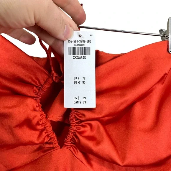 NWT Abercrombie & Fitch Satin Slip Midi Halter Dress - Picture 5 of 7